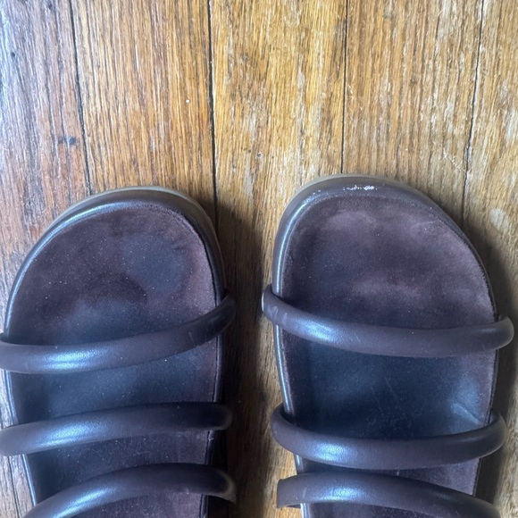 Charlotte Stone Dolly Brown Slide Sandals - Picture 2 of 4